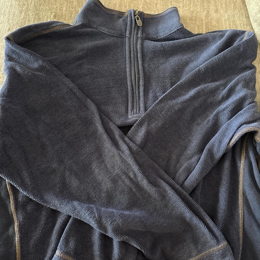 Tommy Bahama Dark Blue Zip-Up Sweater